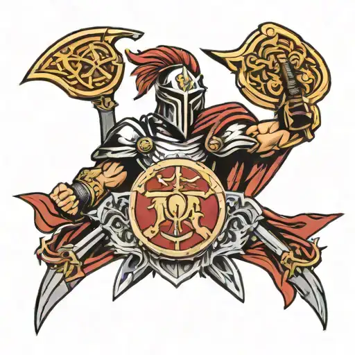 Spartan Holding Sheild In Battlefeild With Brothers