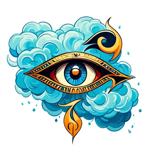 Eye Of Horus In Cloud Storm