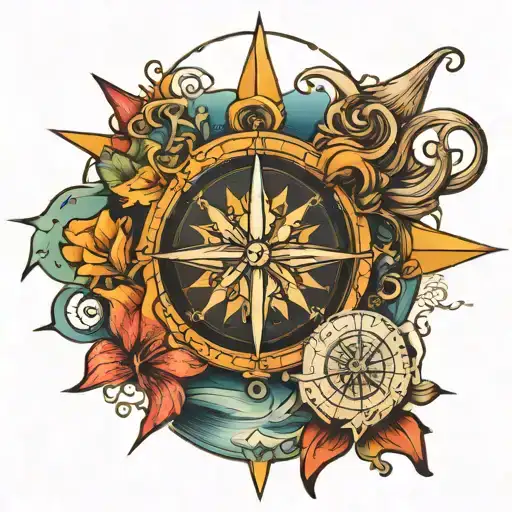 Mermaid Compass Rose