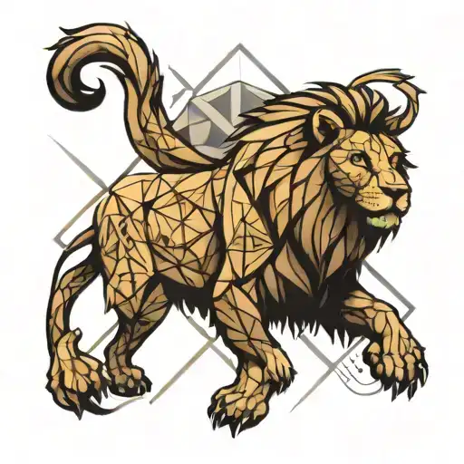 Lion Geometric Style