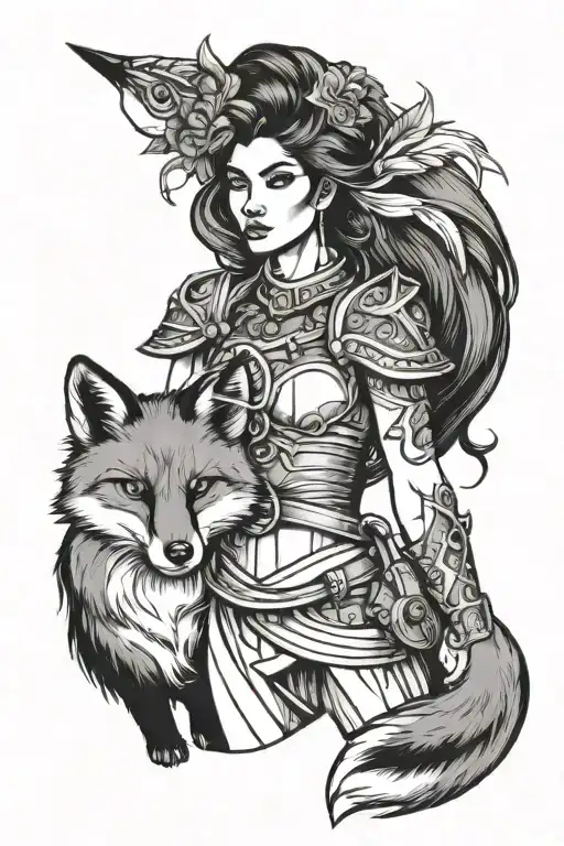 Woman Warrior And Fox