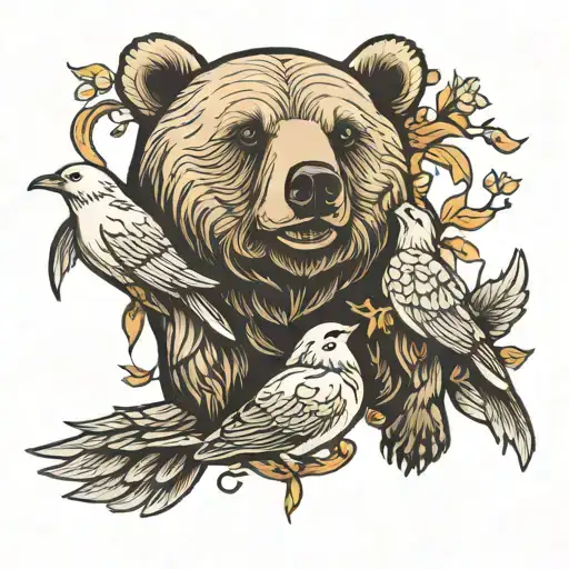 Bear And Dove