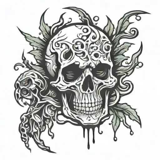 Liquified Skeleton Crying Tears