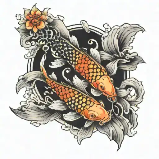3 Koi Fish Family