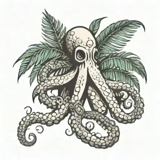Beach Palm Tree Octopus