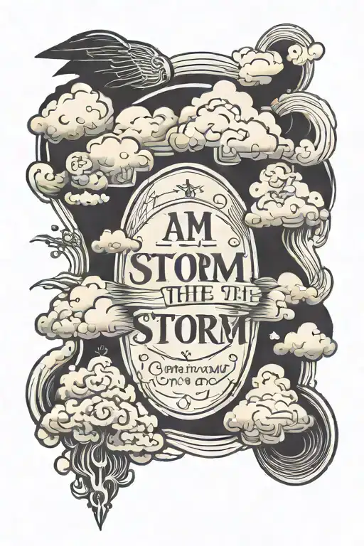 I Am The Storm Quote With Clouds And Strength