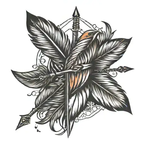 Feathers And Arrow