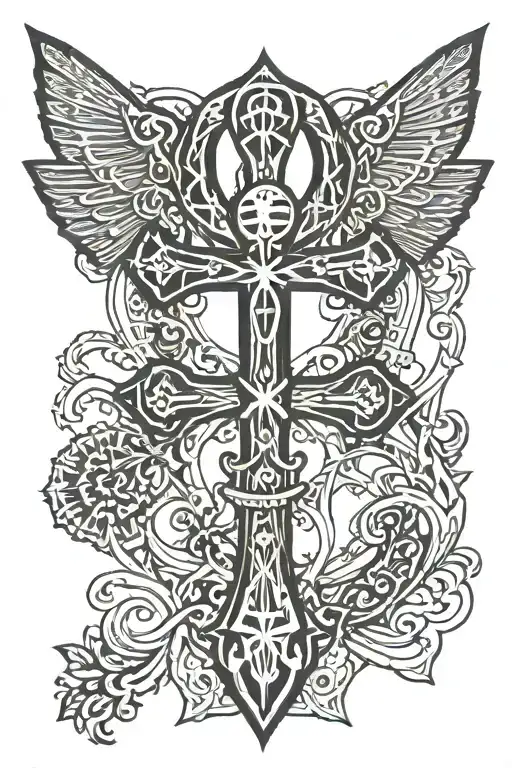 Ankh Symbol Made Entirely Of Black