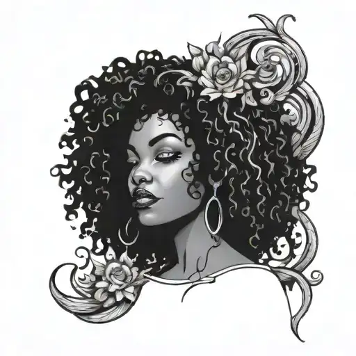 Black Goddess With Curly Hair