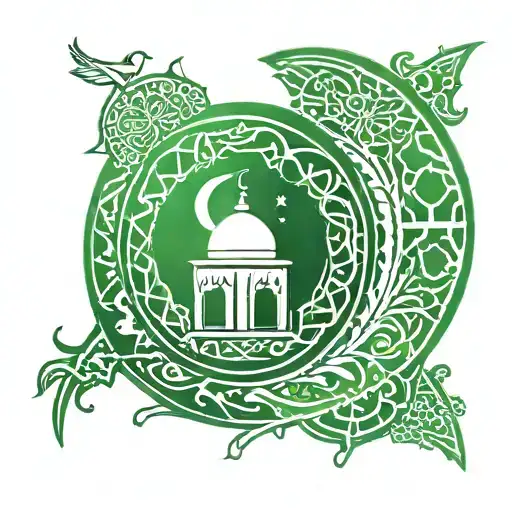 Islamic Green Logo For Islamic Competition Not A Circle Just A Mosque