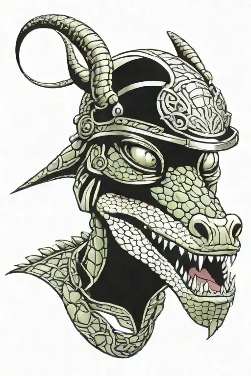 Alligator With Loki Helmet
