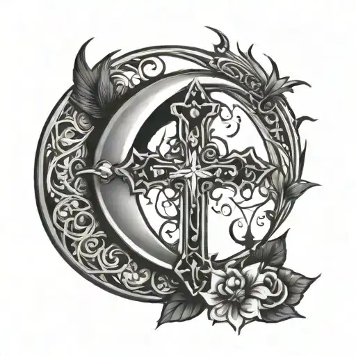 Half Moon With Cross