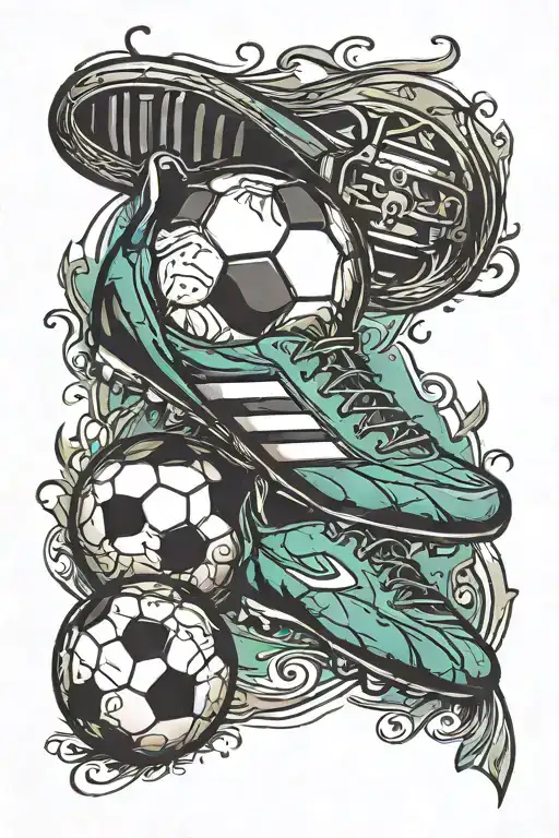 Cleats And Soccer Ball
