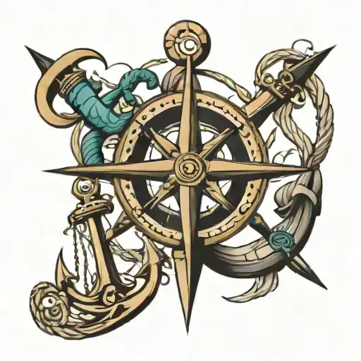Anchor And Compass Design