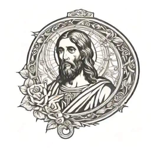 Jesus Christ Holding Saint Benedict Medal