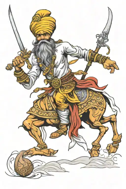 Sikh Warrior Battling
