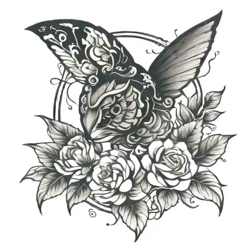 Nocternal Animal And Flower