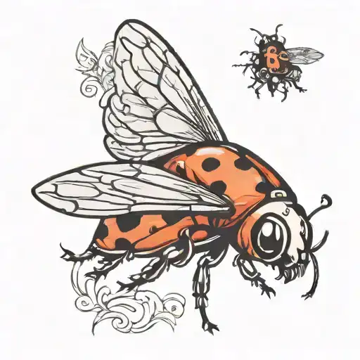 Ladybug Flying
