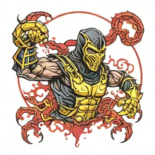 Mortal Kombat Scorpion Bloody