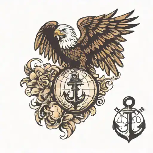 Eagle Globe And An Anchor