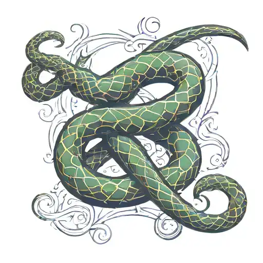 Sagittarius Snake Fighting With Medus Snakes Wrapping