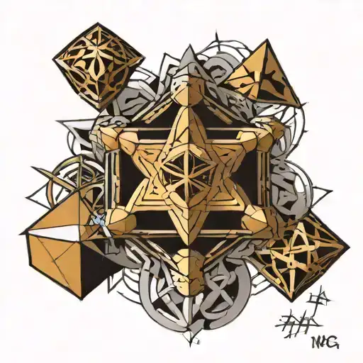 Metatrons Cube With Platonic Solids