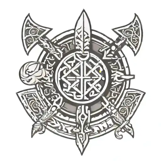 Norse Runes With Armor