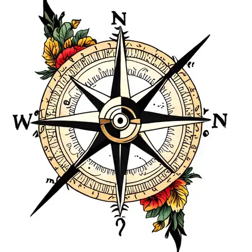 Compass Hand Tattoo Design
