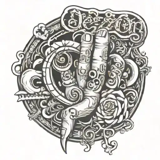 Dezon In Text On Ring Finger