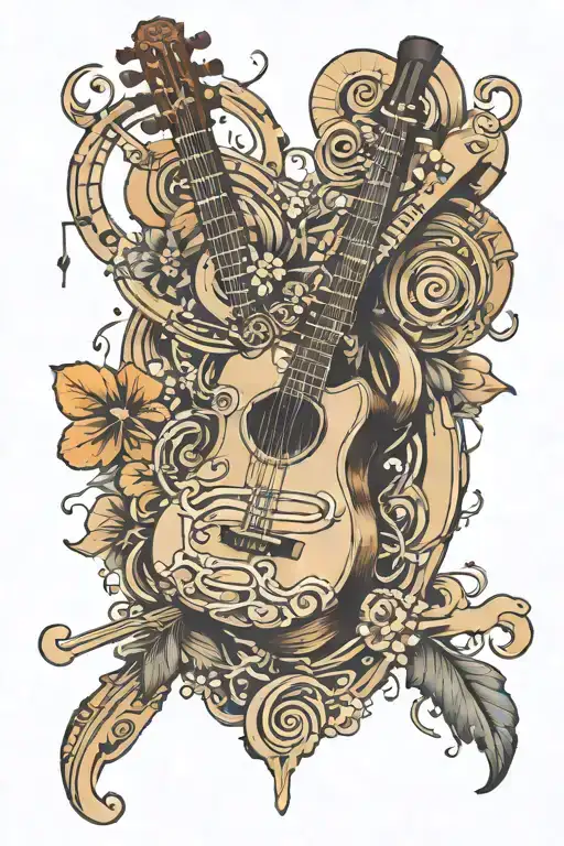 Music Notes And Instruments