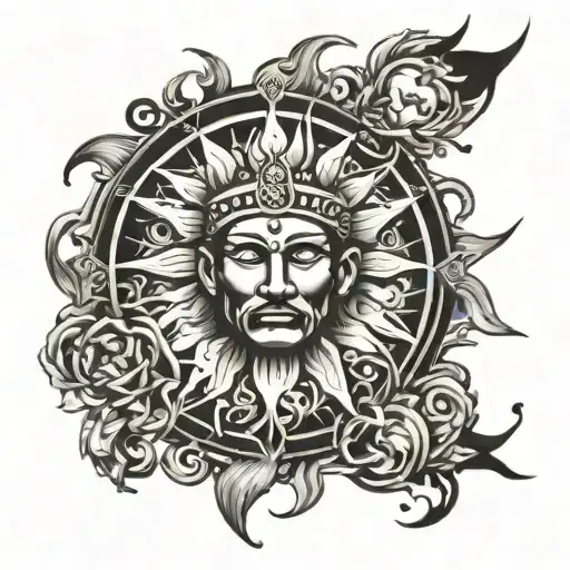 Representation Of A God Of Energy And The Sun