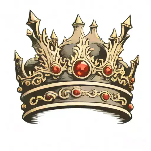 King's Crown Around The Neck