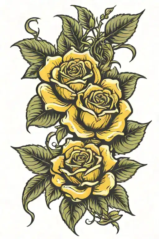 Yellow Rose Intertwined A Nightshade Flower