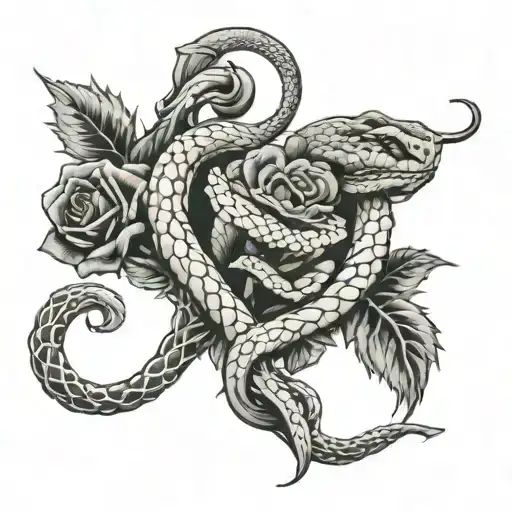 Snake Roses Broken Heart
