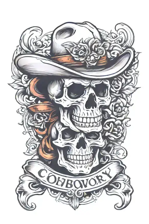 Skull And Cowboy