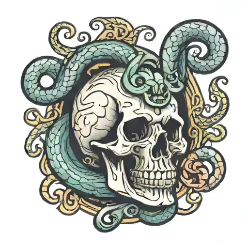 Skull Snakes Money Icon