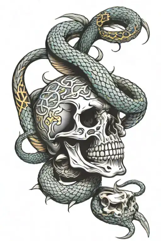 Skull And Snake