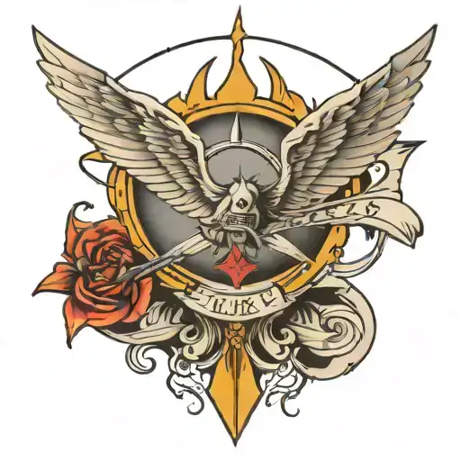 Wing Bow With A Airplane Arrow