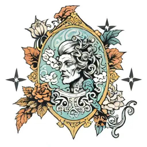 Tarot Card Design Featuring