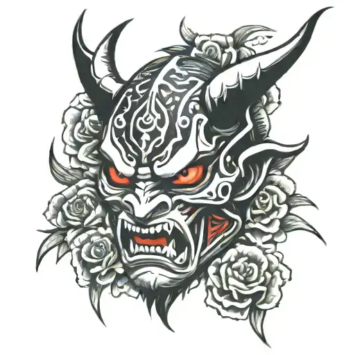 Broken Oni Mask