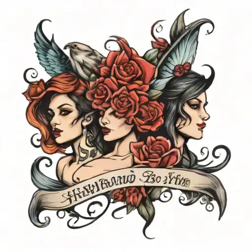 Husband Wife Two Daughters