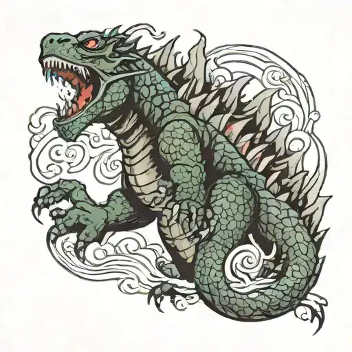 Godzilla Wrap Around Arm Sleeve