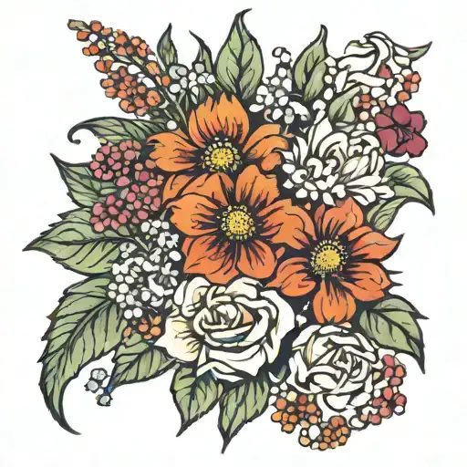 Birth Flower Bouquet July November December October April