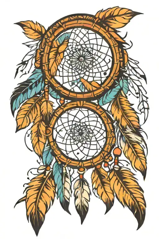 Native American Dream Catcher With Feathers