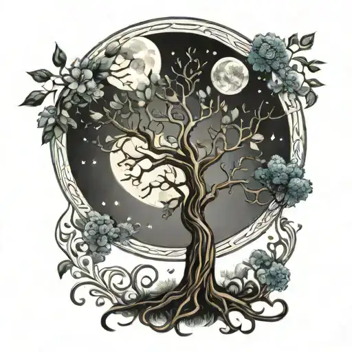 Tree Of Life With Moon