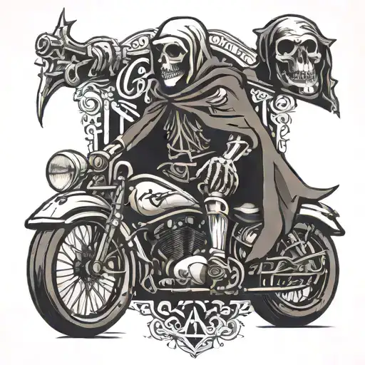 Bike And Grim Reaper With A Logo That Says Dark Souls