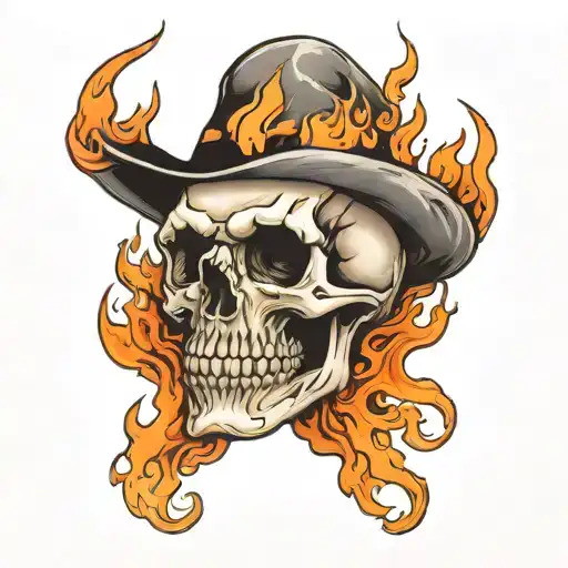 Flaming Skull