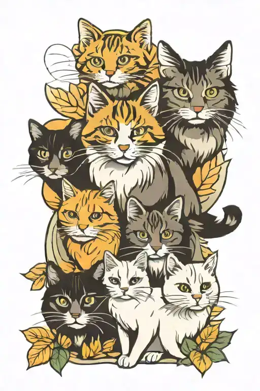 Smoky Mountains With Cats And A Dog