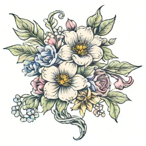 Birth Flowers Intertwined