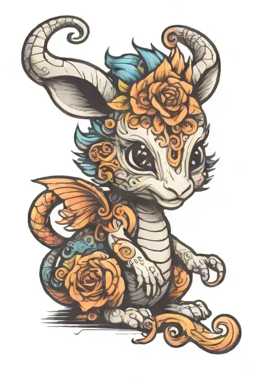 Cute Mythical Baby Creature Color